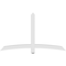 Ekena Millwork Bellingham Architectural Grade PVC Gable Bracket, 72"W x 42"H x 4"D x 4"F, 14/12 Pitch GBP072X42X0404BEL00 - alternate 3